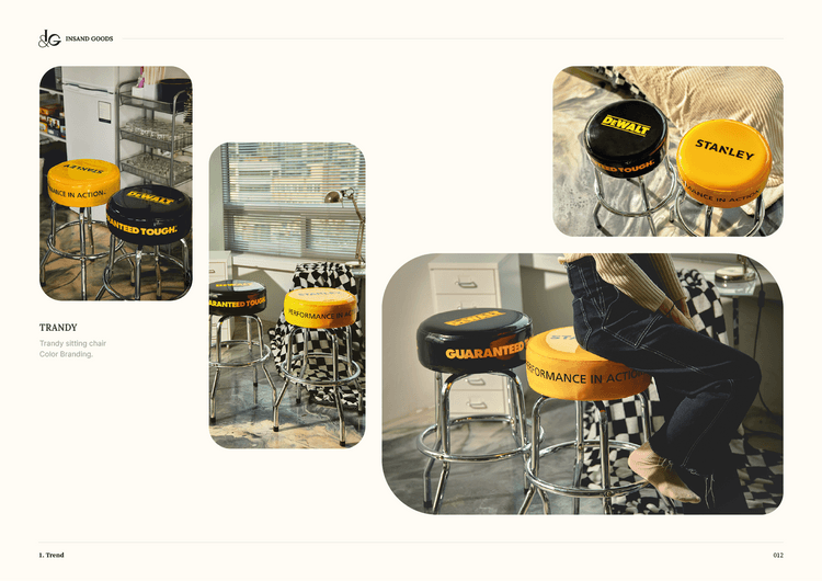 스타일리쉬 바 스툴 레터링 의자