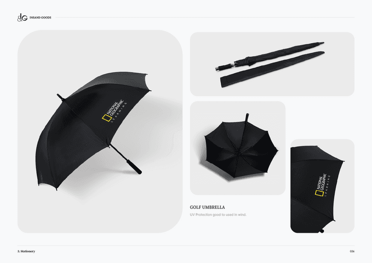 브랜드 각인 골프 우산