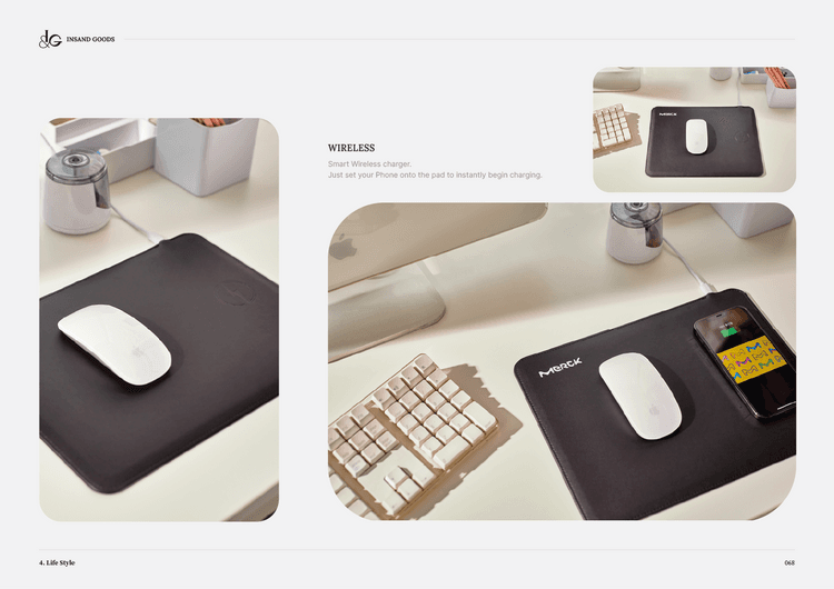 무선 모바일 충전 마우스 패드