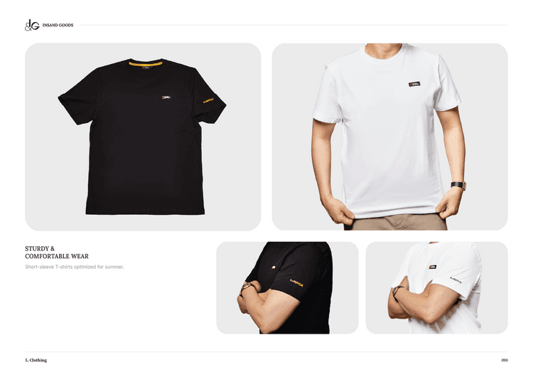 우븐 반팔 티셔츠